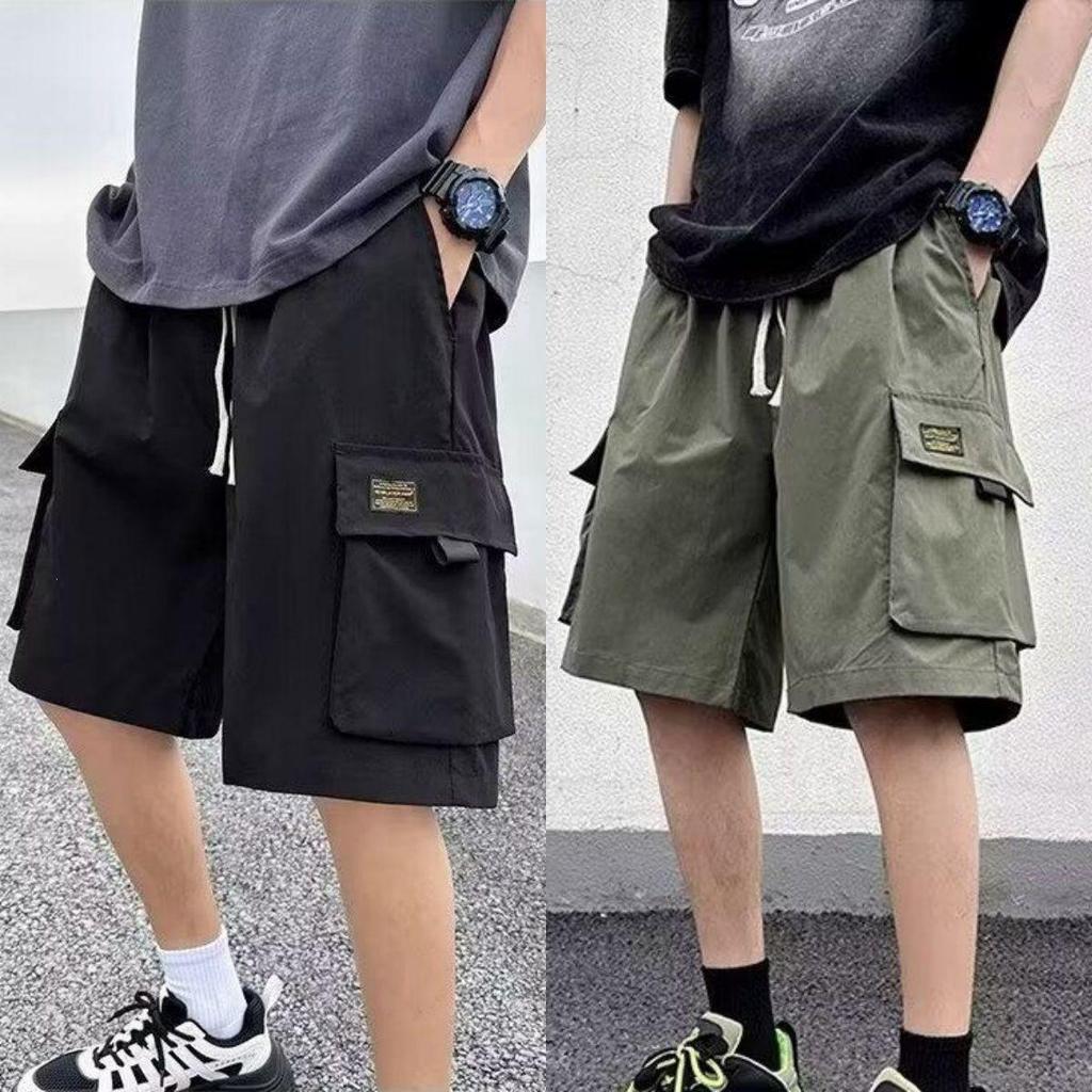 Trendy Summer Workwear Sports Shorts - Loose Mid-Length Casual Five-Point Pants