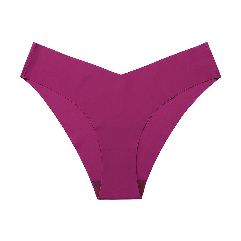 Plus Size Ice Silk Seamless Maternity V-Neck Low Waist One-Piece Sport Breathable Brazilian Panties