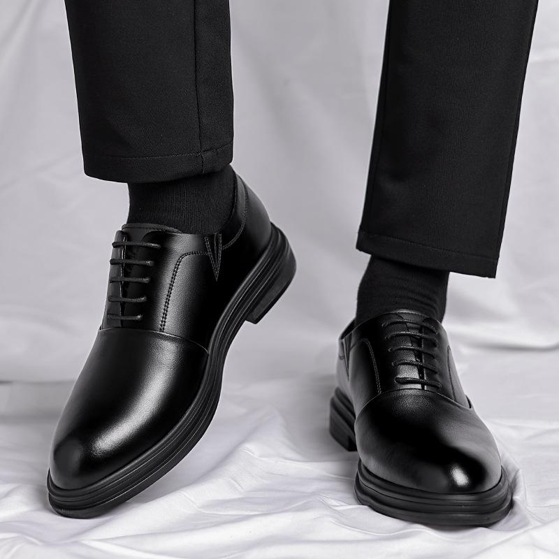 Fashion 3 6 8cm Heel Increase Leather Shoes for Men Spring Autumn New Designer British Style Black Groom Wedding Shoes Men