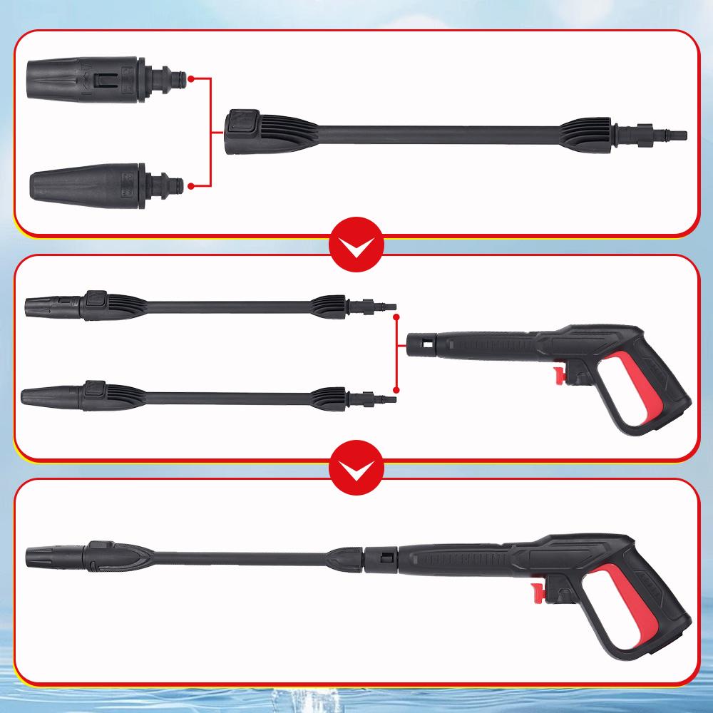 Autowaschpistole Hochdruckreiniger Sprühpistole Strahlwasserstrahl Lanze Düse Speerstab für Haushalt oder Hochdruckreinigung