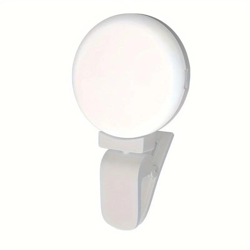 

1PC Portable Circle LED Beauty Fill Light-3-Level Dimmable USB Rechargeable for Live Streaming andSelfies (Ideal Christmas Gift)