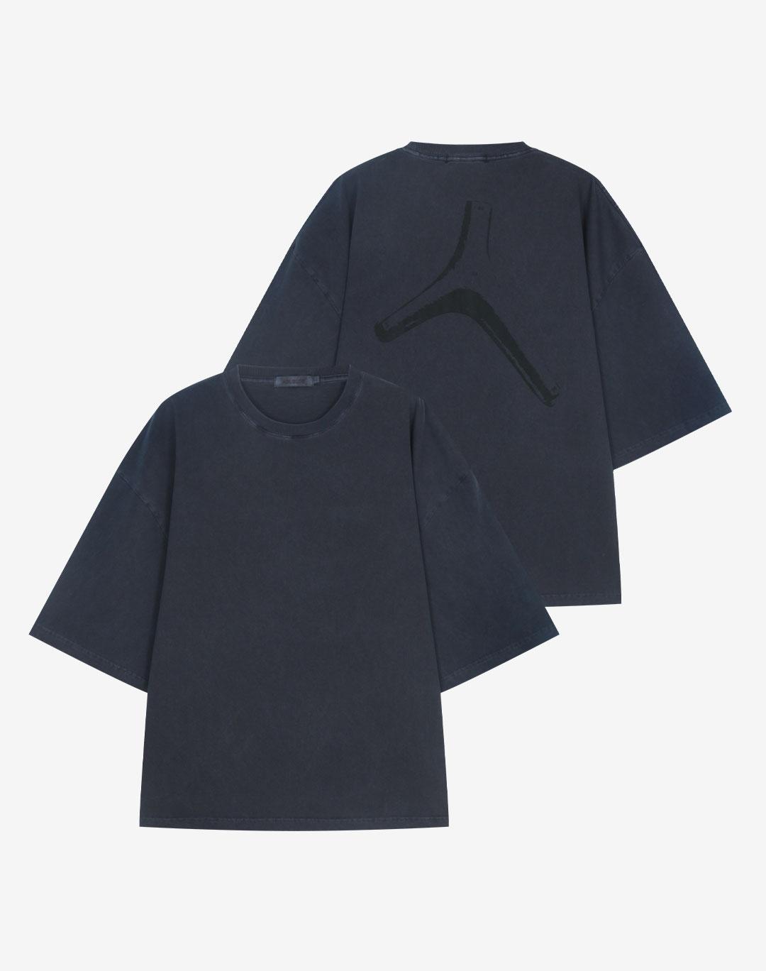 Adrielos Uncontained Pigment Half T-Shirt [Pigment Dark Blue] M