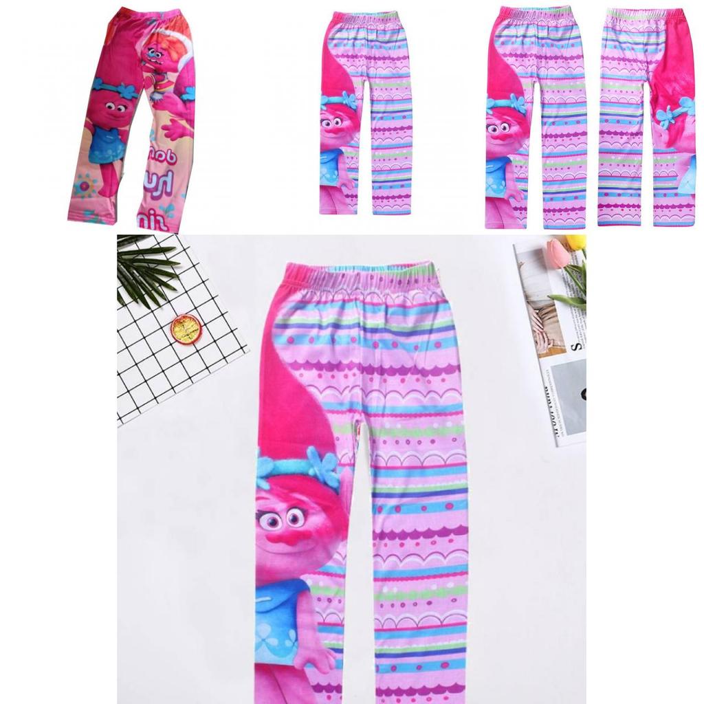 Trolls Mädchen Cartoon Print Lange Hose Aus Polyesterstoff Für Tägliche Spielkleidung