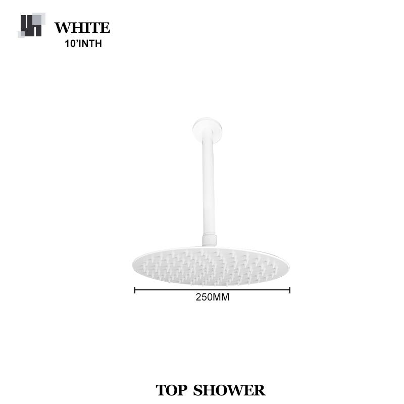 High Quality Brushed Gold 10 Inch Stainless Steel Rainfall Shower Head Bathroom Square Round Showerhead Arm Accessory G1/2