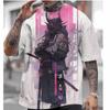 Men's Japanese T-shirt Oni Samurai Pattern T-shirt Printing