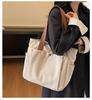 Stylish New Classic Retro Design Japanese Zipper Commuter Thickened Canvas Student Simple Women'S Shoulder Bag