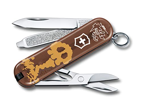 VICTORINOX Classic Yatterman Collection Skull and Cloud Swiss Army Knife, Multi-Function Knife, Disaster Preparedness Tool, Outdoor Camping, Scissors,