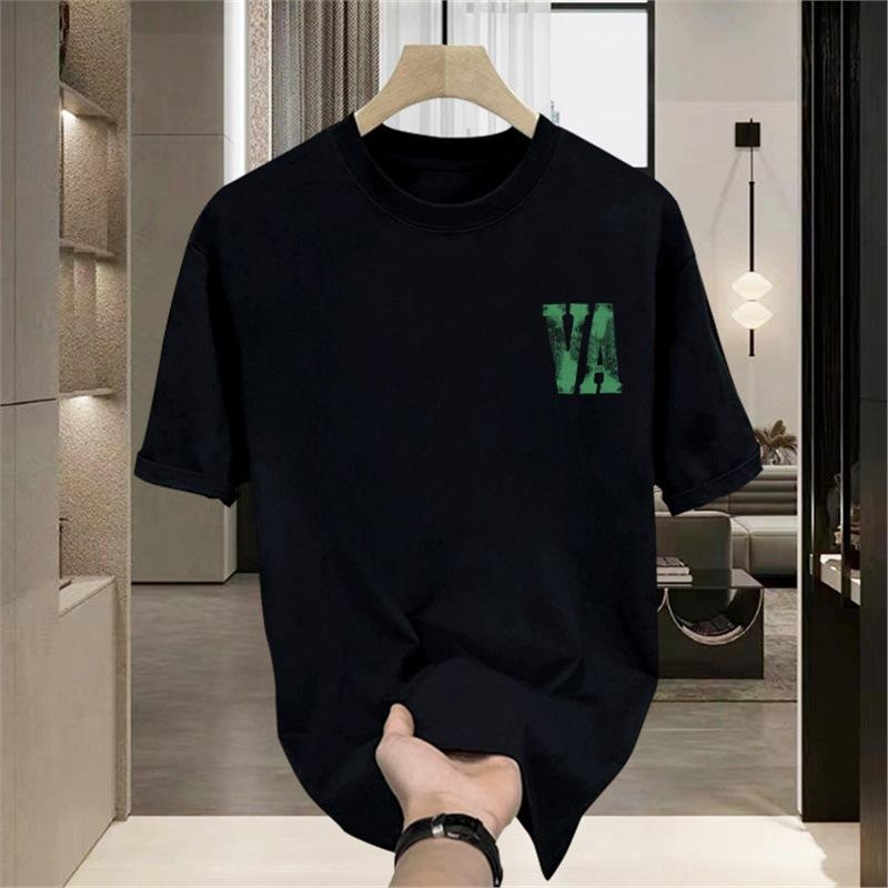 Tricou Bază High-End cu Mânecă Scurtă Bărbați Tendință Imprimare Simplă Versatil Luminos Luxos Răutăcios Frumos Casual Trendy Top