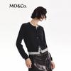MO&Co. Wool Cashmere Blend Faux Two-Piece Knit Cardigan