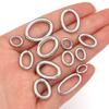 20pcs/lot Oval Stainless Steel Open Jump Rings Connectors Split Rings For DIY Bracelets Jewelry Making Materials Accessories