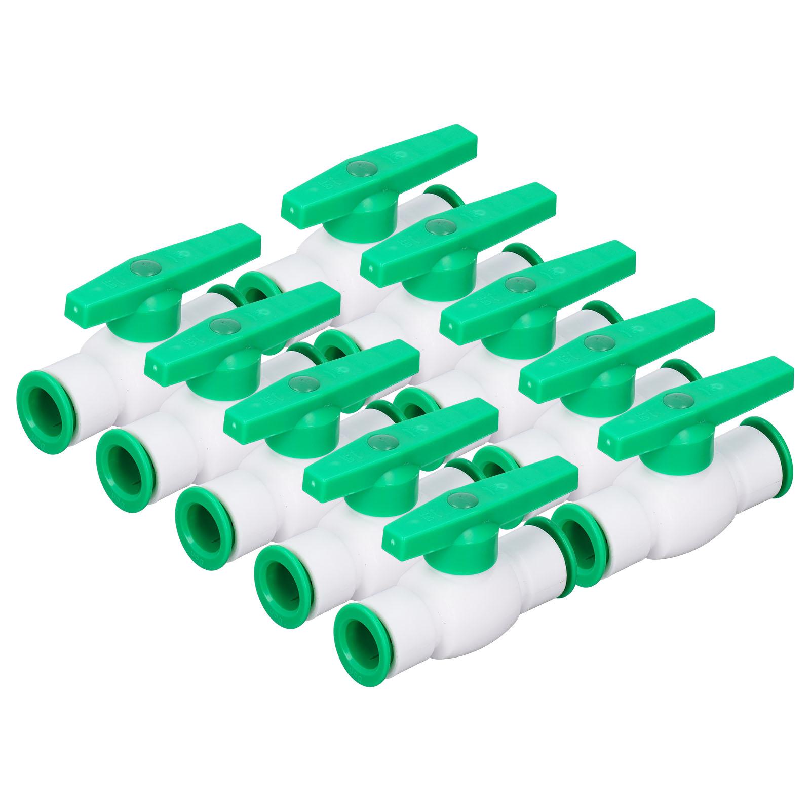 10Pcs Valve Straight Quick Connect PPR Fitting Connector Set Kit for Water System