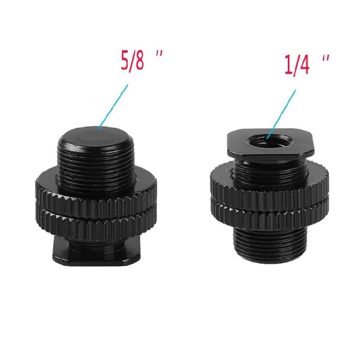 1/4 To 5/8 Female To Male Double Layer Thread Screw Mount Adapter Tripod Plate Screw Mount for Camera Flash Tripod Mic