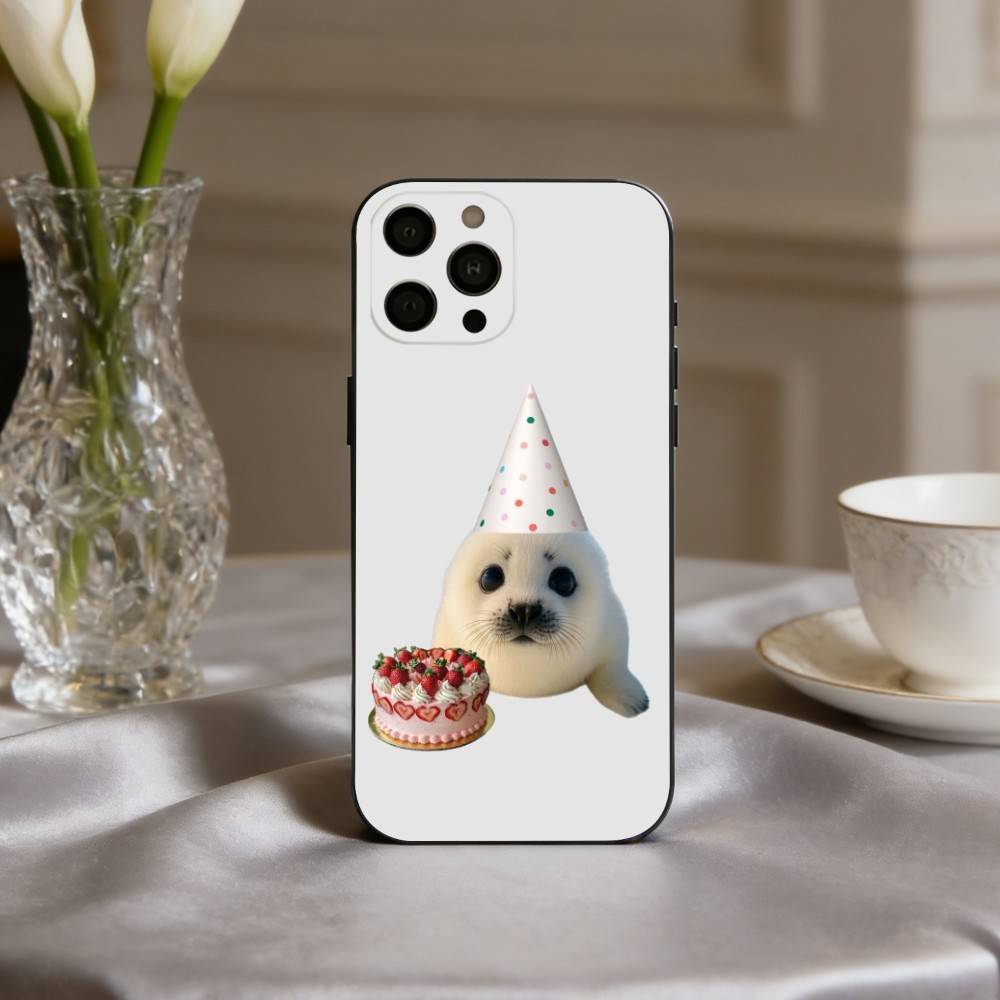 S-Seal F-Funny C-Cute Phone Case For iPhone 17pro, 16,15,14,13,12,11 X XR Plus,Others Soft Black Cover