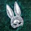 Festival Rabbit Face Mask with Elastic Headgears Realistic Rabbit Mask Rabbit Face Mask Costume for Adult Cosplays