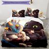 3pcs Duvet Cover Set (1*Duvet Cover + 2*Pillowcase, Without Core), How to Train Your Dragon Print Soft All‑Season Bedding Set, Home Bedroom Decor Gift