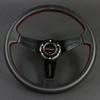 Steering Wheel 35mm N Punched PVC with Red Stitching (N35P)