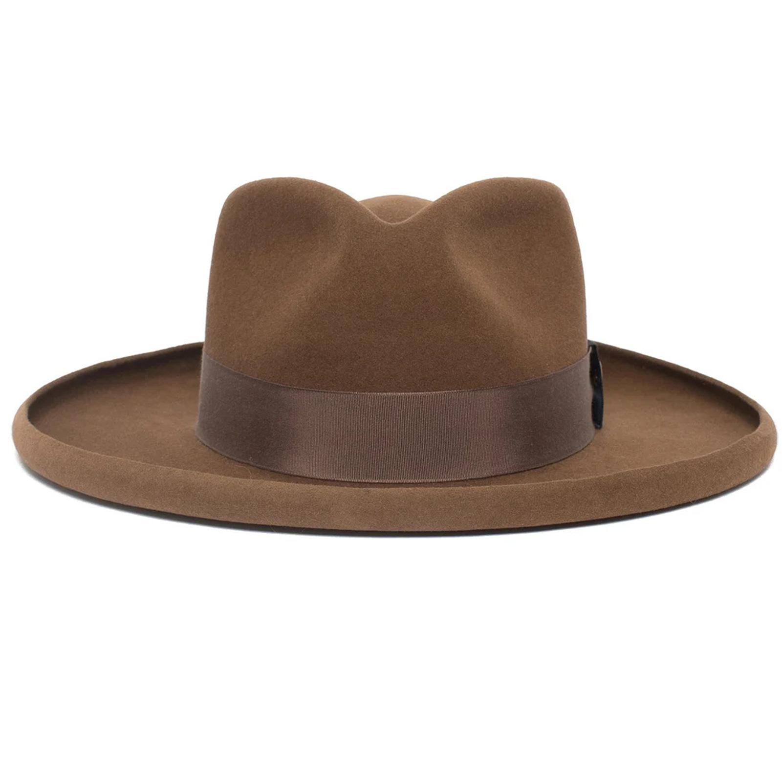 

Вовняна фетрова шляпа Western Fedora з широкими полями для жінок, чоловіків, реквізит для фотографій, гігієна вестернів Fedora для чоловіків, жінки, унісекс 7