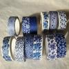 12 Rolls Per Set Blue & White Washi Tape Pretty Chinoiserie Designs Decorative Tape for Journaling, Scrapbooking