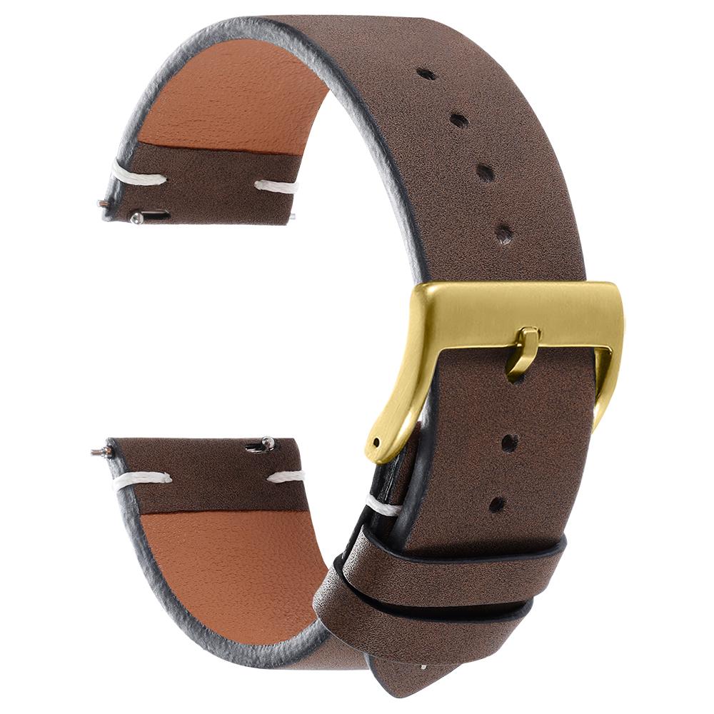 Matte Leder-Uhrenarmband Schnellwechsel-Uhrenarmband 18mm 20mm 22mm Wasserdichtes PU-Leder-Armband Herren Damen Universelle Bänder
