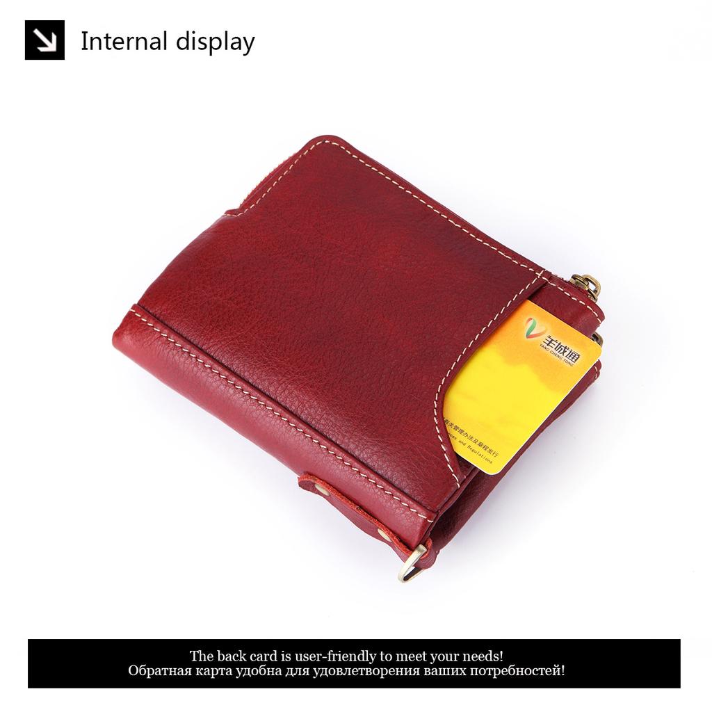 Shengjuanfeng Mens Wallet Double Zipper Leather Bag Fashionable Top Layer Cowhide Short Wallet Retro Change Money Clutch Bag Color : Brown, Size : S Shengjuanfeng Mens Wallet Double Zipper Leather Bag Fashionable Top Layer Cowhide Short Wallet Retro Change Money Clutch Bag Color : Brown, Size : S