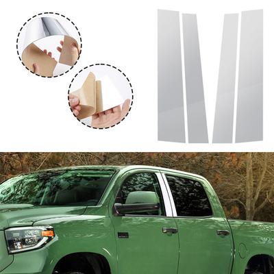 Car Door Window Middle Trim Cover B C Pillar Center Column Sticker Accessories For Toyota Tundra Crew Max Cab/Double Cab 2007-2018 2019 2020 2021