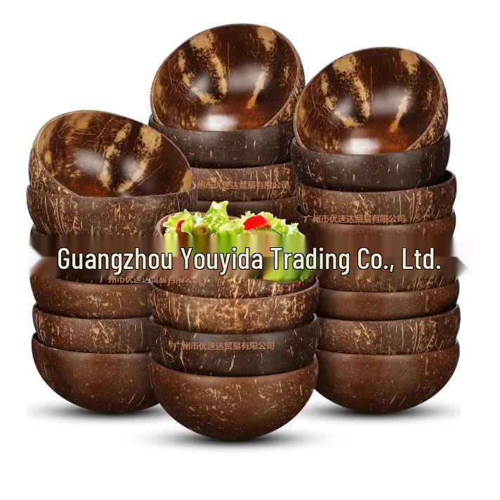 Eco-Friendly Coconut Shell Bowl for Desserts and Snacks