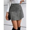 Women S High Waist Houndstooth Mini Skirt Casual Fashion