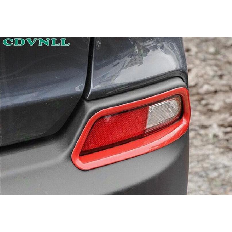 For Jeep Cherokee - Bright Red Car Rear Fog light Decor Frame Trim 2PCS