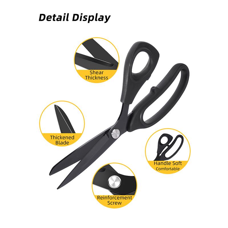 5/9/10 Inches Stainless Steel Scissors Student Stationery Scissor Household Multi Functional Office Tailor Scissors Hand Cutting