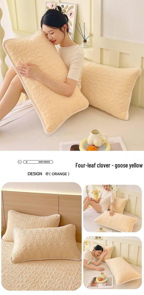 Autumn/Winter Fleece Quilted Milk Pillowcase 48x74cm - Enhanced Warmth for Home & Dorm