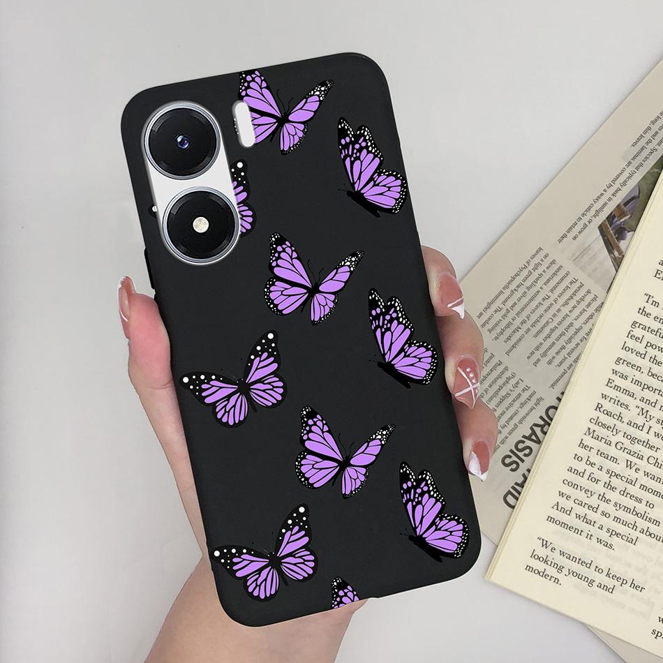 Phone Case For Vivo Y02S Case V2203 Bumper Soft Silicone Back Cover for Vivo Y16 Funda Butterfly Case for VivoY02S Y 02S Y 16