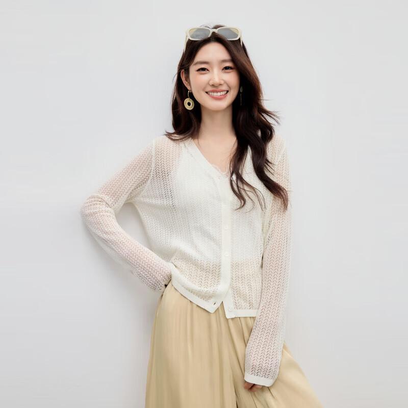 Qiusui Yiren V-Neck Loose Knit Cardigan S