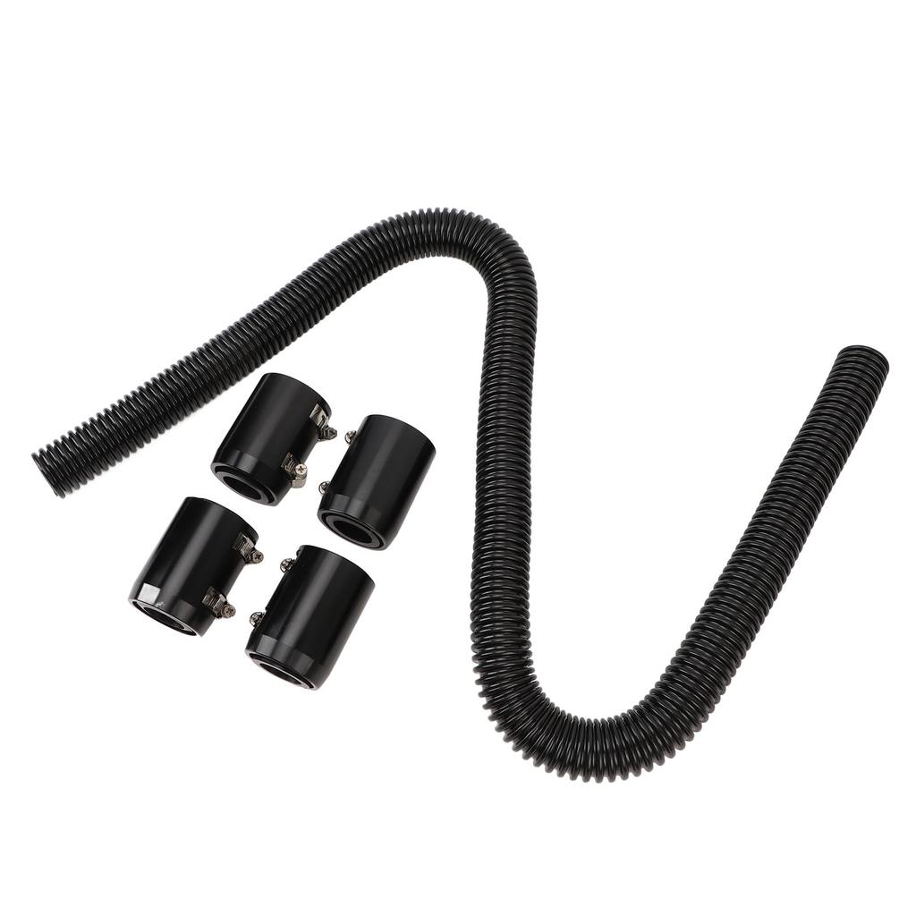 48inch Flexible Coolant Water Hose Kit Heat Resistant Stainless Steel Heat Dissipation Hose Set with 4