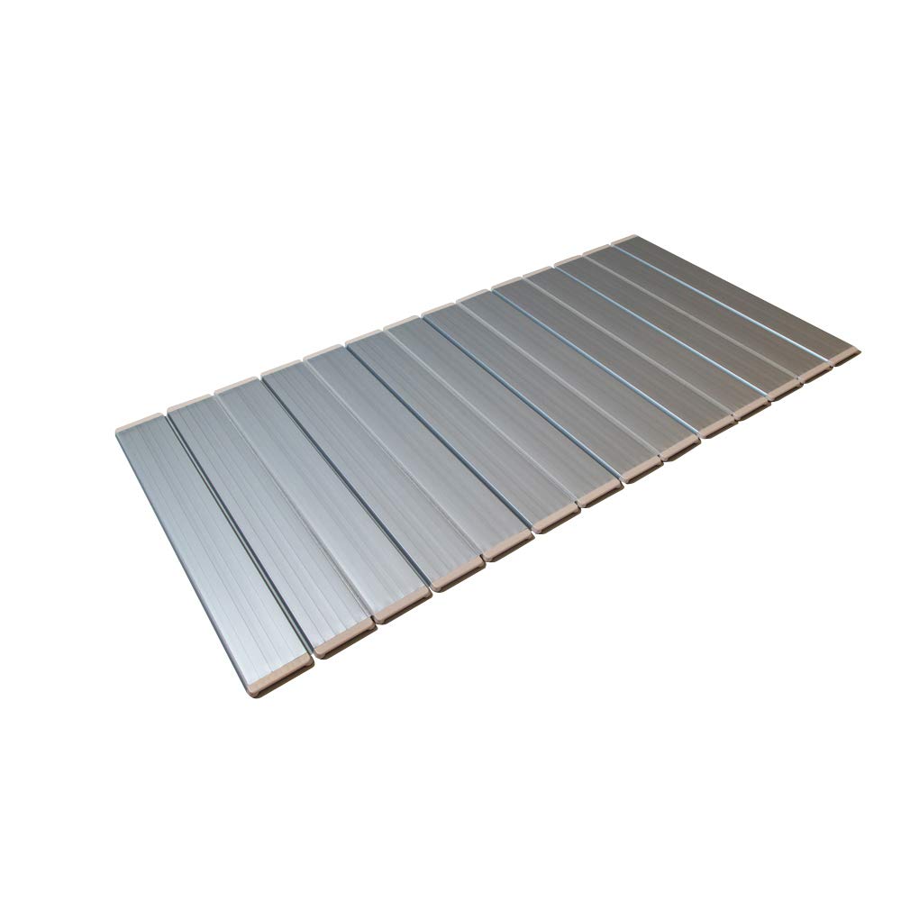 Topre Folding Bathtub Lid, Antibacterial Ag+, Metallic Gray, 70 x 139 cm, Made in Japan, M14