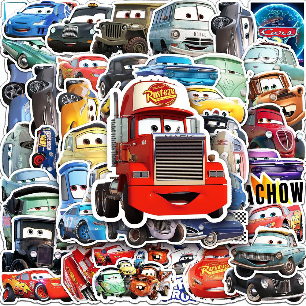10/30/50pcs Lightning McQueen Cars Stickers Cool Cartoon Decals DIY Journal Account Suitcase Anime Graffiti Sticker Toy