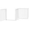 Vidaxl Foldable Dog Gate, With Door, 4 Panels, White, 320 Cm
