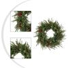 Artificial Norfolk Pine Christmas Wreath with Red Berries Heart Shape Greenery Holiday Decoration 45cm Lightweight