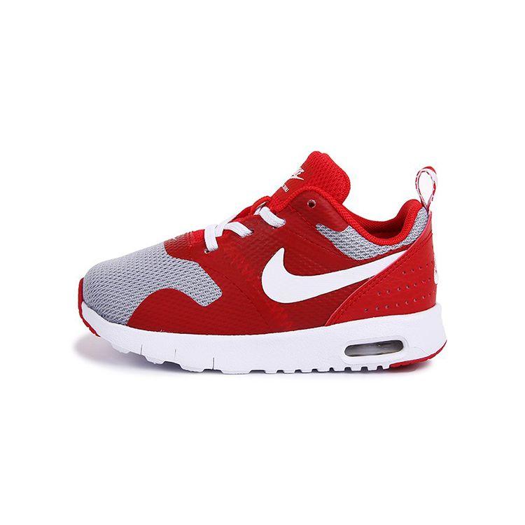 Nike Air Max 90 Comfortable Low-Top Walking Shoes Baby Shoes Gray Red 844106-602