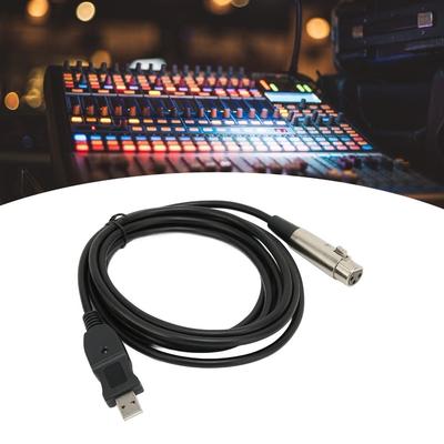 Plug and Play USB To XLR Microphone Cable 9.8ft USB Mic Cable  PC / Laptop Audio