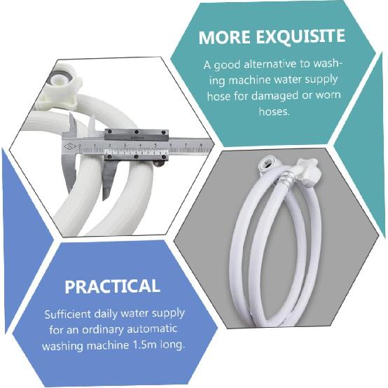 Gatuida Automatic Washer Water Supply Long Washer Drain Hose 6-point Interface Water Inlet Hose