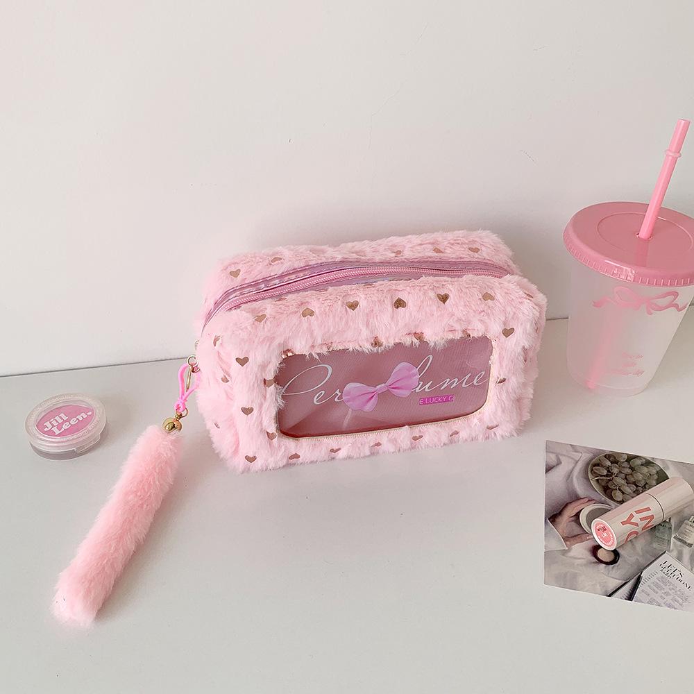 Portable Large-Capacity Makeup & Stationery Bag for Girls