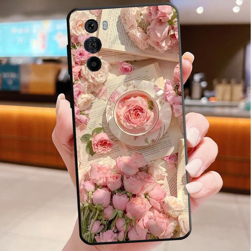 

Phone Case For Motorola Edge 50 40 Pro 60 50 40 30 Ultra Neo Fusion Moto G Play G Stylus G Power G Pink rose gold Moto Edge 30 Fusion