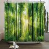 Naturwald Duschvorhang Wasserdicht Badezimmer Sichtschutz Bäume Landschaft Vorhänge Polyester Stoff Heimdekoration Badezimmer Vorhänge