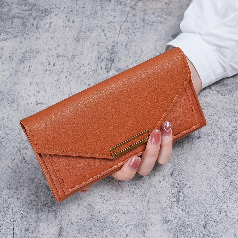 

Модный новый кошелек, женская сумка-чехол, простой женский кошелек для мам, длинный мягкий корейский вариант клатча большой вместимости.