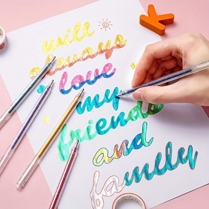 12pcs/set Sparkle and Shine with This Glitter Pen Set - Perfect for Coloring, Drawing, Doodling, and More!