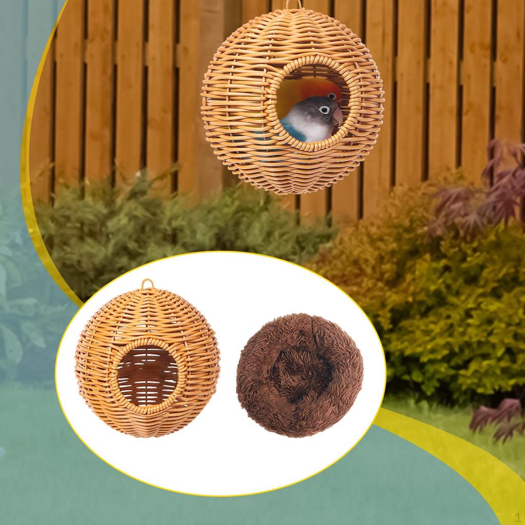 Papageien Hängeschaukel Unterschlupf Kolibris Kardinäle Handgewebtes Papageienhaus