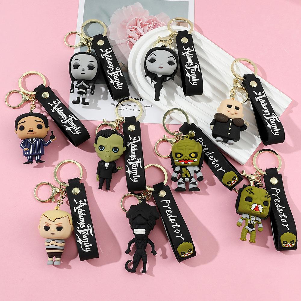 Adorable 3d Silicone Keychain Wednesday Addams Family Doll For Kids And Adults