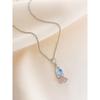 Necklace Women's Summer Aurora Miniature Zirconium New Titanium Steel Necklace Fashion Accessory High-end Lockbone Chain