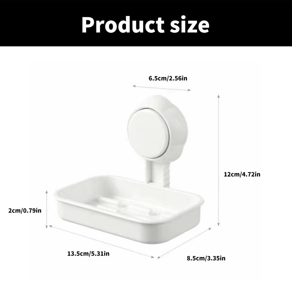 Pack Of 2 Wall Mounted Soap Dishes With Strong Suction Cups Soap Box Easy Installation For Smooth Surfaces Soap Rack