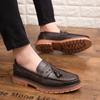 New Retro Thick Soled Fringe a Slip- Loafers British Style Small Leather Shoes Soft Sole Shallow Mouth Single Shoes